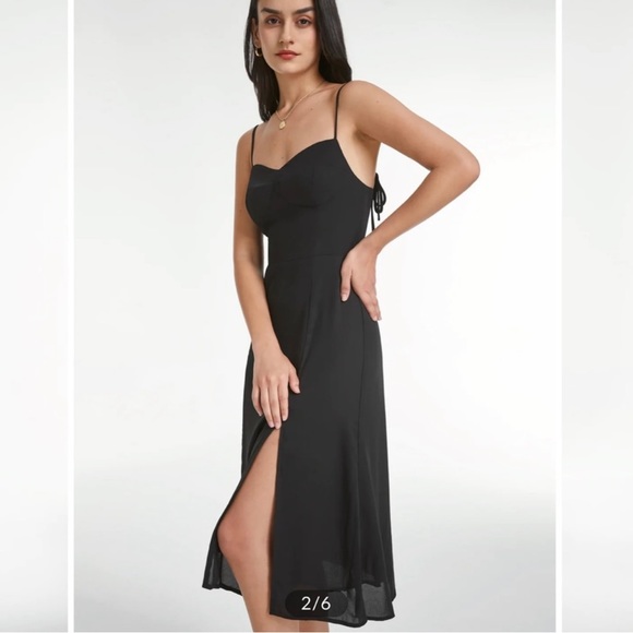 Commense Black Midi Dress NWT - Picture 2 of 6